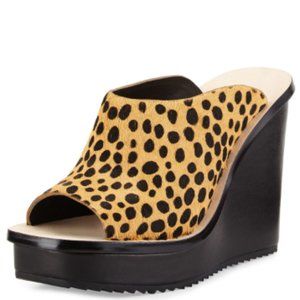 Loeffler Randall Black Ingrid Cheetah Wedg…